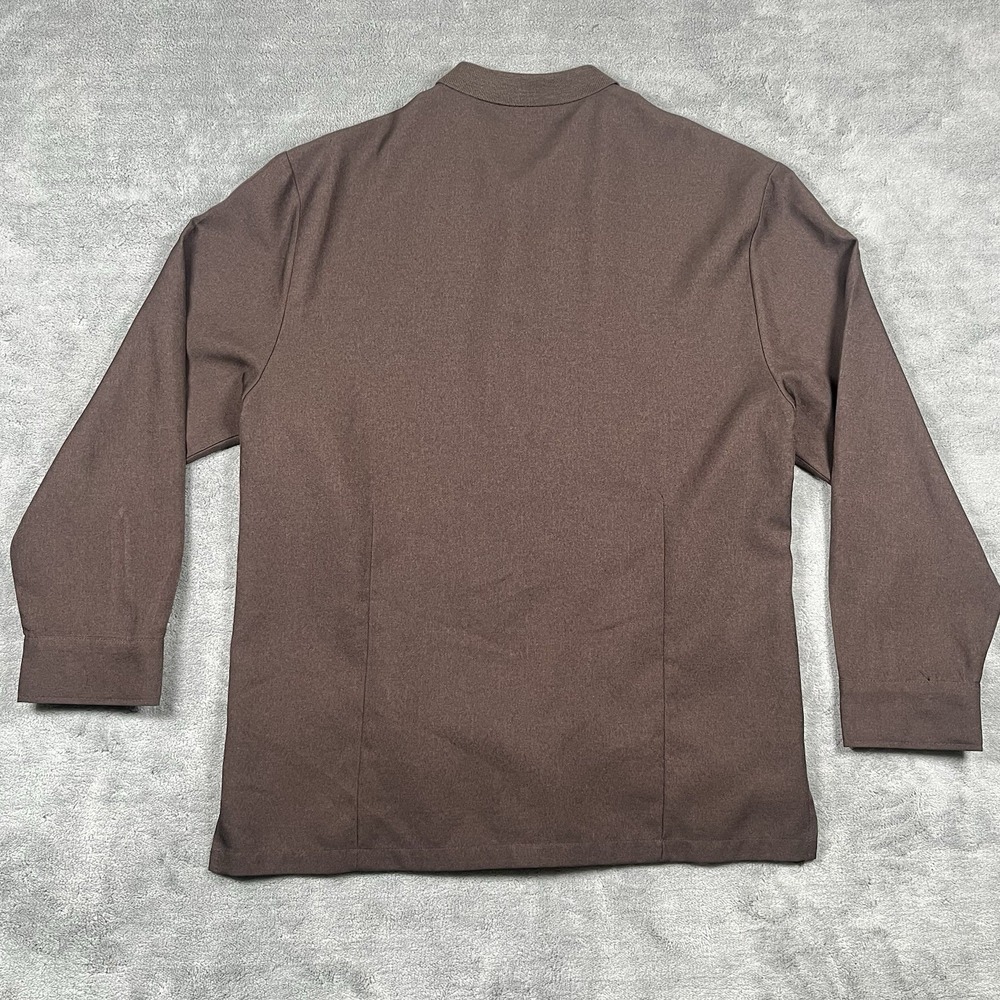 MICHAEL IRVIN 88 Men Vintage Brown Collared Knit Button Cardigan Shirt Sweater - Picture 6 of 11